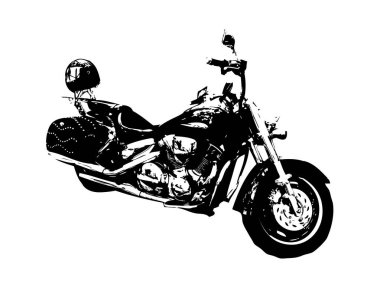 Motosiklet görüntüleme rengi izole edilmiş sanat antika retro