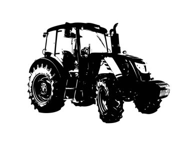 Tarım traktörü illüstrasyon sanatı