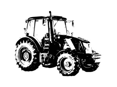 Tarım traktörü illüstrasyon sanatı