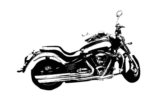 Мотоцикл Llustration Цвета Изолированных Искусства Винтажного Ретро — стоковое фото