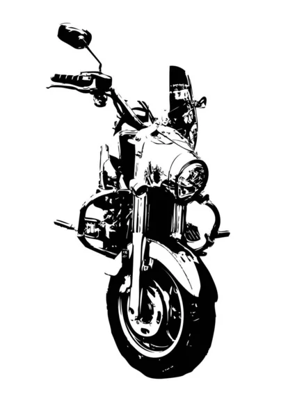 Motorcykel Llustration Färg Isolerad Konst Vintage Retro — Stockfoto