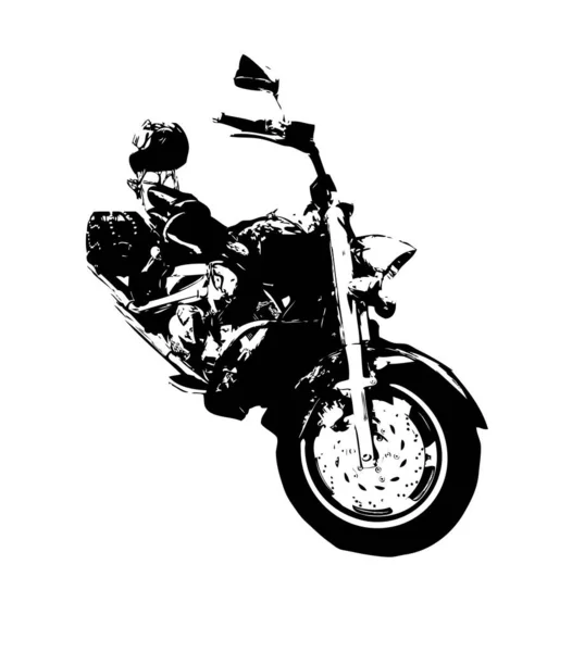 Motocykl Llustrace Barva Izolované Umění Retro — Stock fotografie