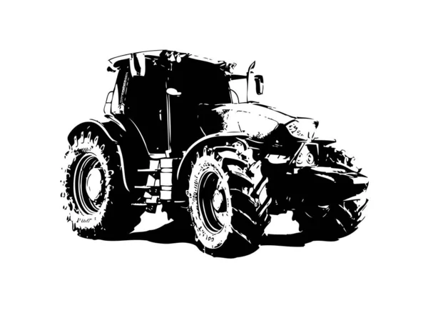 Zemědělský Traktor Ilustrace Barevné Umění — Stock fotografie