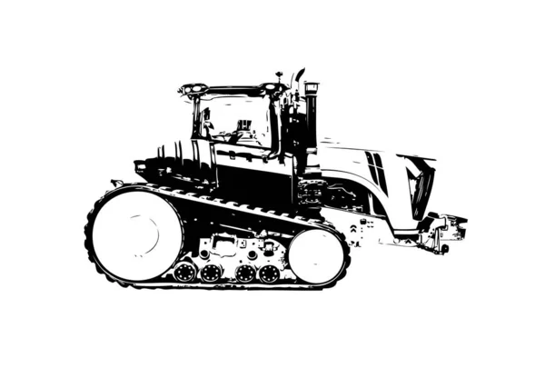 Landwirtschaftliche Traktor Illustration Farbe Kunst — Stockfoto