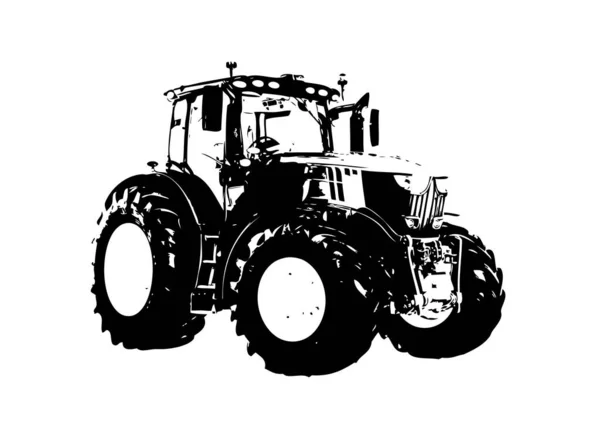 Tracteur Agricole Illustration Couleur Art — Photo