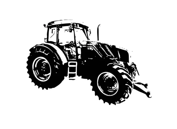 Landwirtschaftliche Traktor Illustration Farbe Kunst — Stockfoto