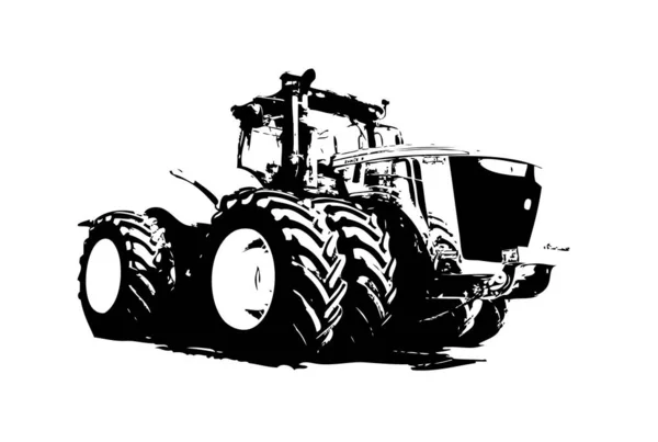 Agricultural Tractor Illustration Color Art — Stock Photo, Image