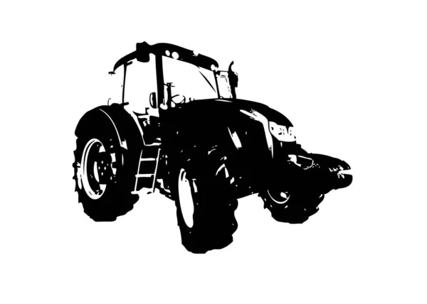 Landwirtschaftliche Traktor Illustration Farbe Kunst — Stockfoto