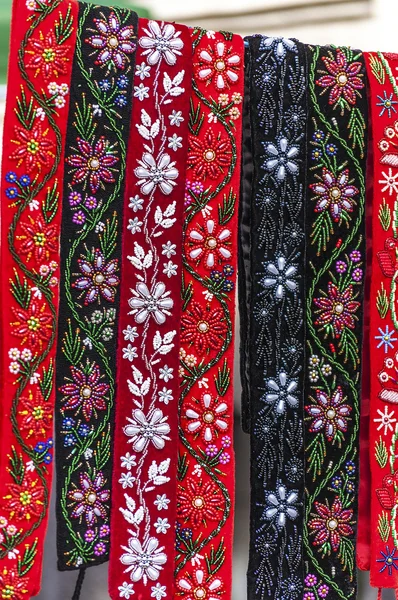 Romanian traditional folk embroidery — Stock Photo, Image