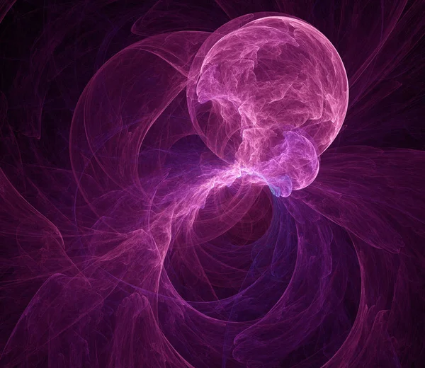 Abstrato roxo águas-vivas nuvens cosmos — Fotografia de Stock