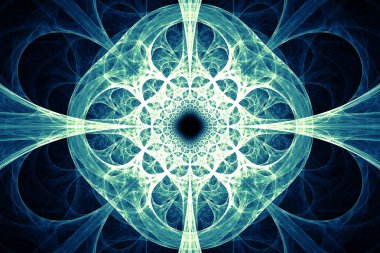 Soyut yuvarlak mavi petal yakın çekim