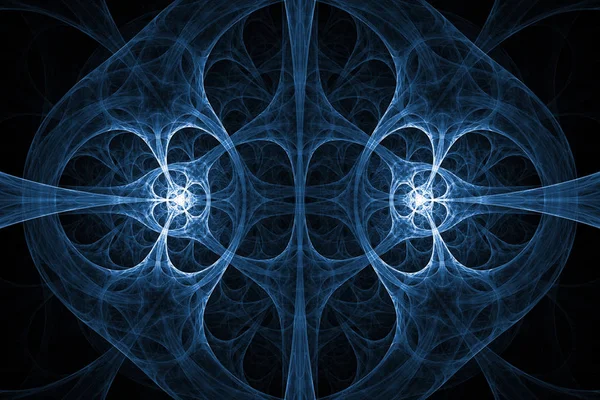 Blue abstract fractal design — Stock Photo, Image