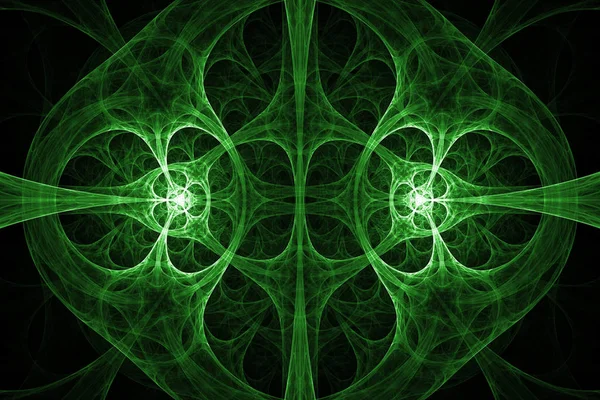 Zelená abstraktní fractal design — Stock fotografie