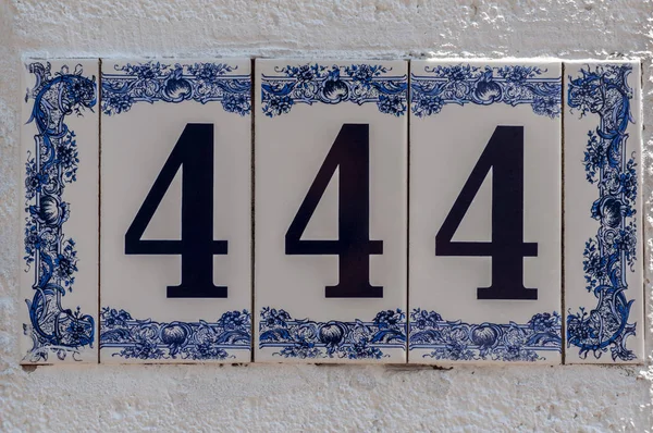 Close-up on number 444