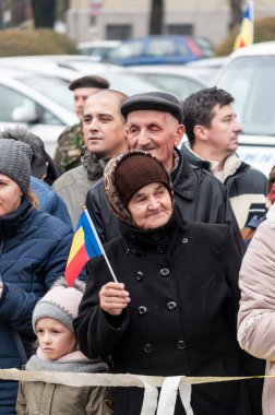 Timisoara, Romanya - 1 Aralık 2017: Ulusal Günü Yürüyüşü Romanya