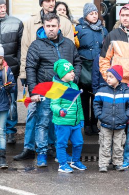 Timisoara, Romanya - 1 Aralık 2017: Ulusal Günü Yürüyüşü Romanya