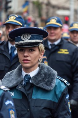 Timisoara, Romanya - 1 Aralık 2017: Ulusal Günü Yürüyüşü Romanya