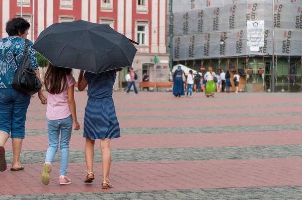 Timisoara Romania Septiembre 2016 Gente Caminando Por Calle Gente Real — Foto de Stock