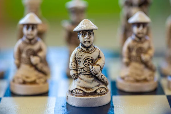 Close Pawn Chess Piece Sitting Chessboard — Stock Photo, Image