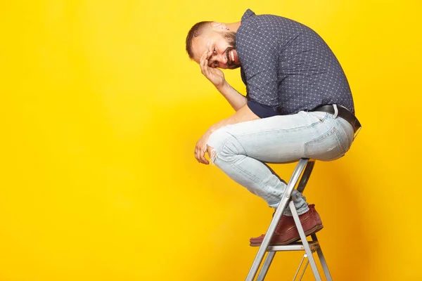 Fabuloso Cualquier Edad Listo Para Renovación Retrato Carismático Hipster Años —  Fotos de Stock