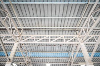 metal roof structure clipart