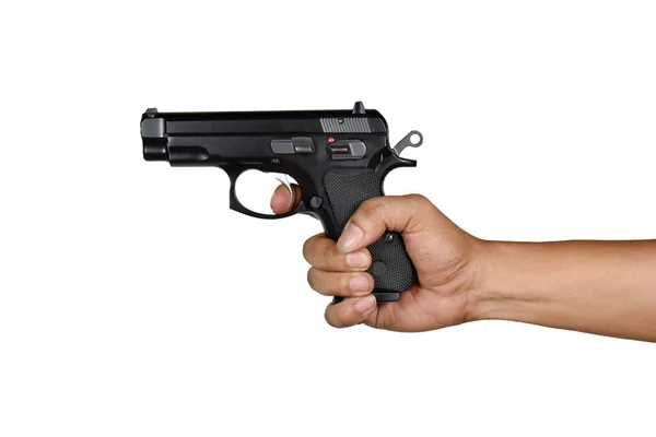 Ręki z pistoletu tak wciągający styl — Zdjęcie stockowe