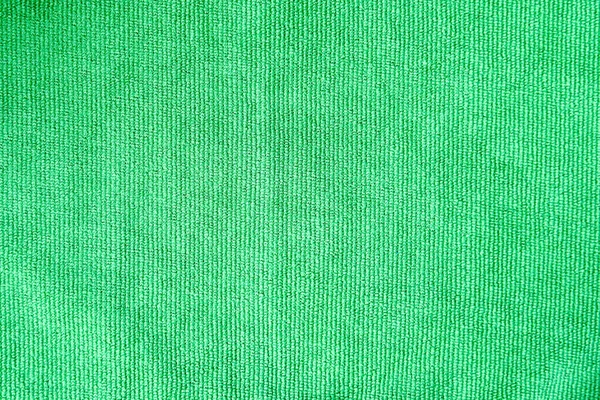 Nahaufnahme grüner Mikrofaser-Textur für den Hintergrund — Stockfoto