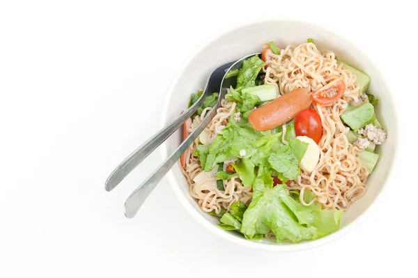 Instant noodles stir — Stock Photo, Image