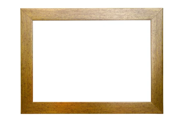 Moldura de madeira no fundo branco — Fotografia de Stock