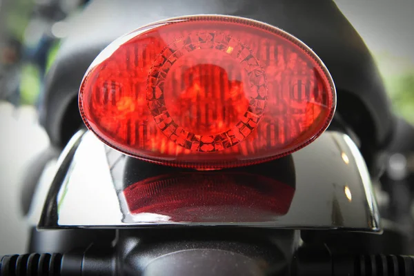 Motocicleta cauda freio forma oval luz — Fotografia de Stock