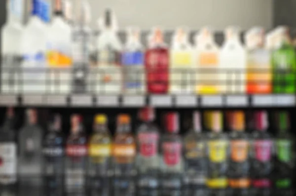 Şarap süpermarket mağaza arka plan bulanıklık