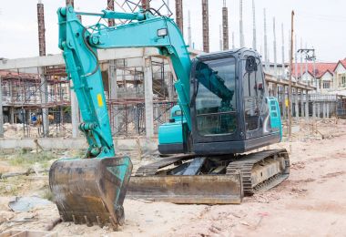 Arazi Ekskavatör inşaat sitesinde
