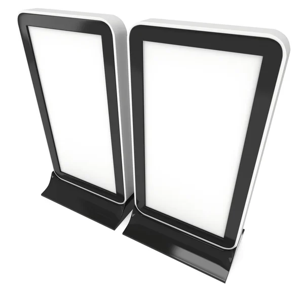 Trade show booth LCD screen stand. — Stock Photo, Image