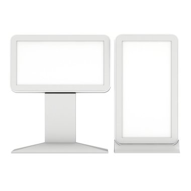 LCD ekran Stand. Boş ticaret göstermek standında.