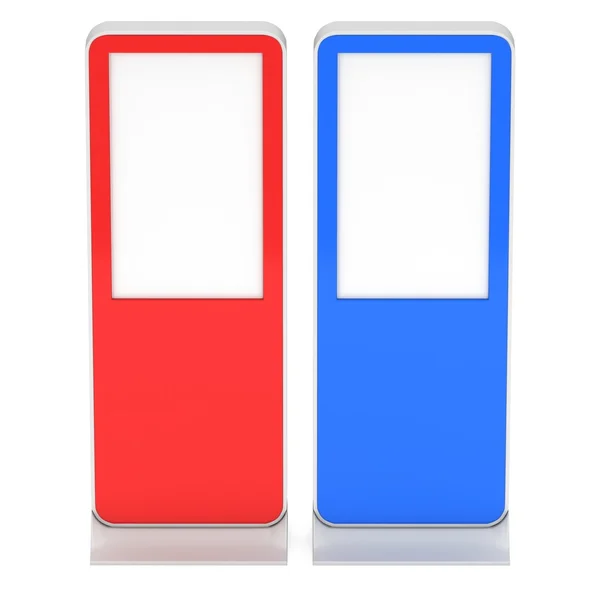 LCD-scherm staan rood en blauw — Stockfoto