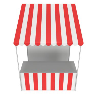 Pazar stand kiosk durak çizgili tenteli promosyon Satılık
