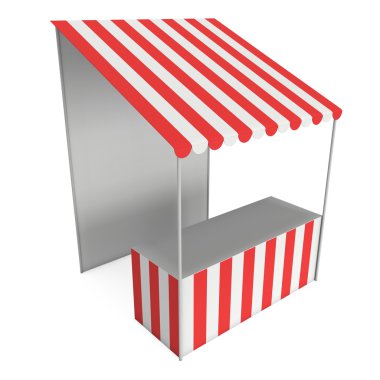 Pazar stand kiosk durak çizgili tenteli promosyon Satılık