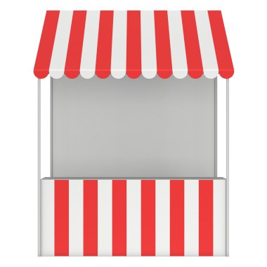Pazar stand kiosk durak çizgili tenteli promosyon Satılık