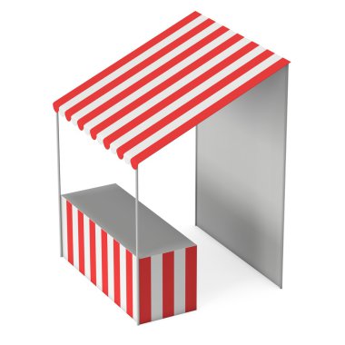 Pazar stand kiosk durak çizgili tenteli promosyon Satılık