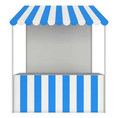 Pazar stand kiosk durak çizgili tenteli promosyon Satılık