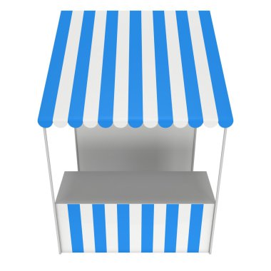 Pazar stand kiosk durak çizgili tenteli promosyon Satılık