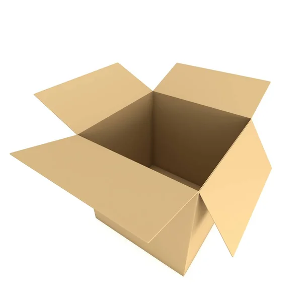 Caja abierta 3d — Foto de Stock