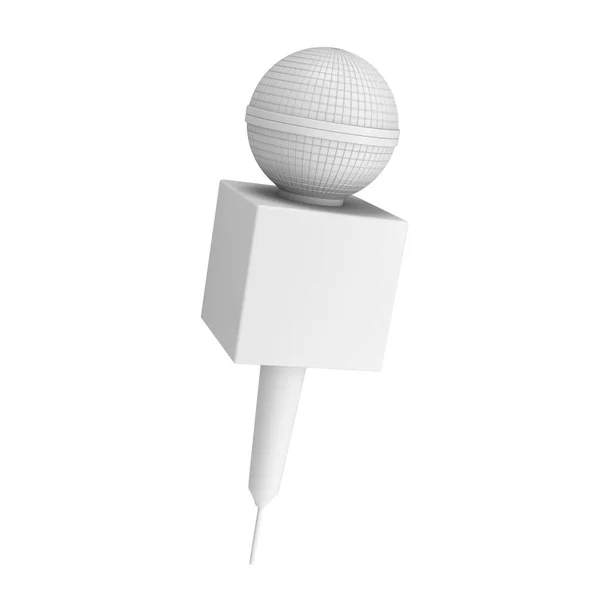 Blanck microphone. 3d render — Stock Photo, Image