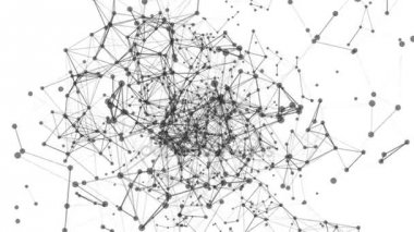 Soyut hareket sorunsuz döngü arka plan noktalar ve çizgiler ile