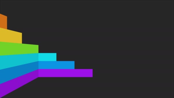 Abstrato movimento arco-íris listras fundo — Vídeo de Stock