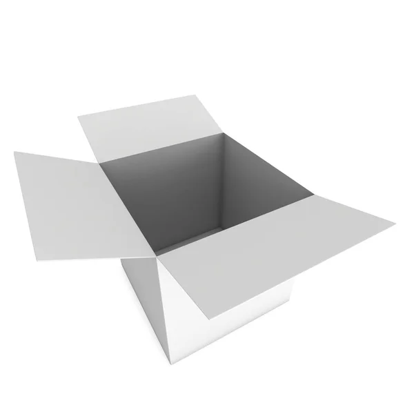 Открытая коробка 3d — стоковое фото
