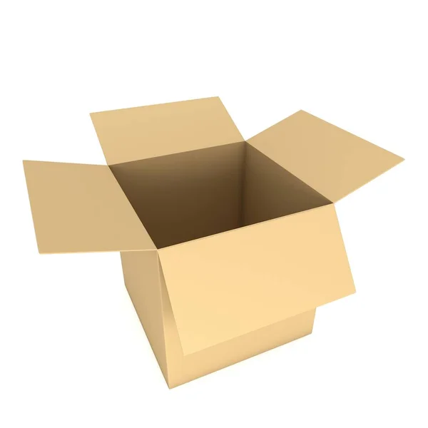 Caja abierta 3d — Foto de Stock