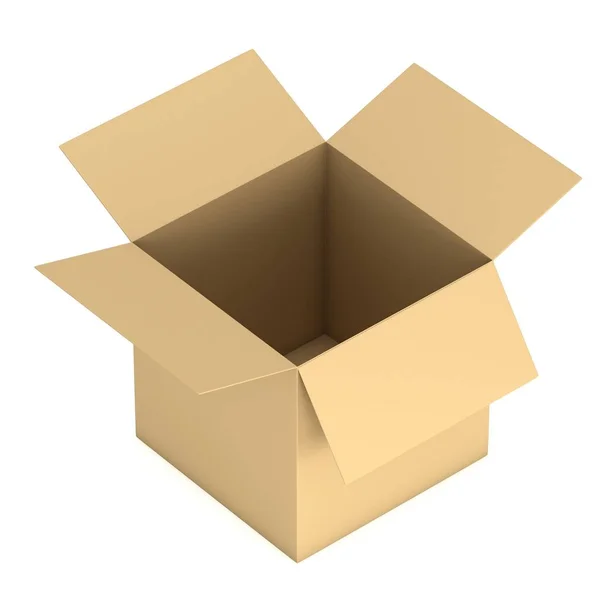 Caja abierta 3d — Foto de Stock