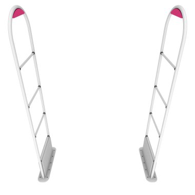 3d dükkan hırsızı tarayıcı üzerinde beyaz izole