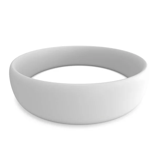 Blanko-Gummi-Kunststoff Stretch weißes Armband — Stockfoto